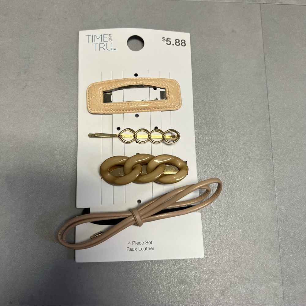 FREE when bundled 4 pack tan hair accessories
